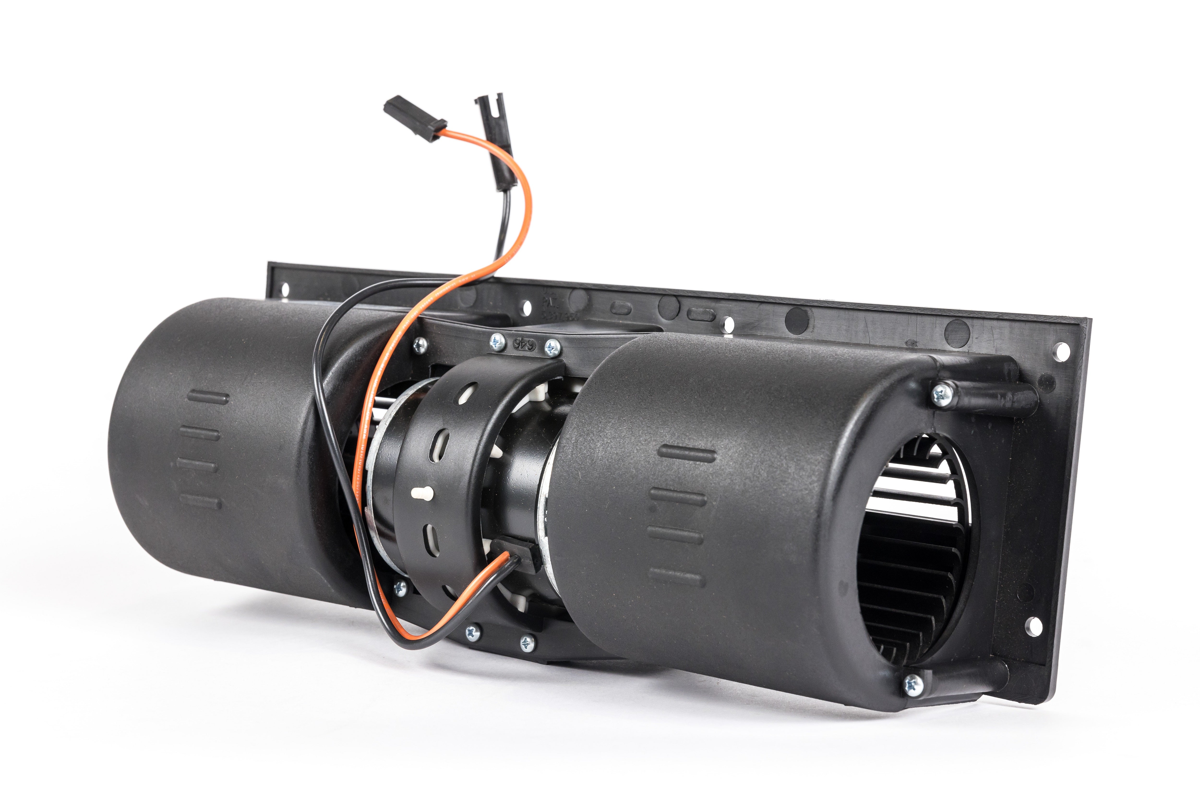 thumbnail interactive-video image 1 of OEX 24V Universal AC Blower Assembly – 3 Speed, 380 CFM Barrel Fans 1 of 2