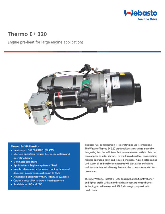 Webasto Thermo E+ 320 Diesel 12v Coolant Heater Enclosure Box Kit 5013850A