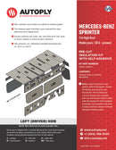 Van Insulation Kit for Mercedes Benz Sprinter 144 High Roof A3144V-1-2