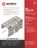 Van Insulation Kit for Ram Promaster 159 High Roof A4000-1-2
