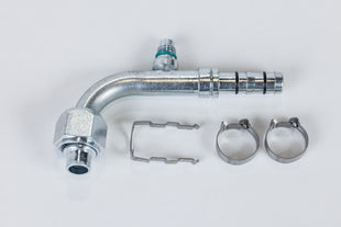 Automotive AC Hose Fitting EZ Clip #10 Female 90 M12 Switch Port Step to #12 4633EZ