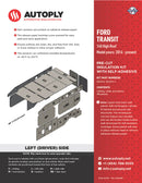 Van Insulation Kit for Ford Transit 148 High Roof A5000V-1-2
