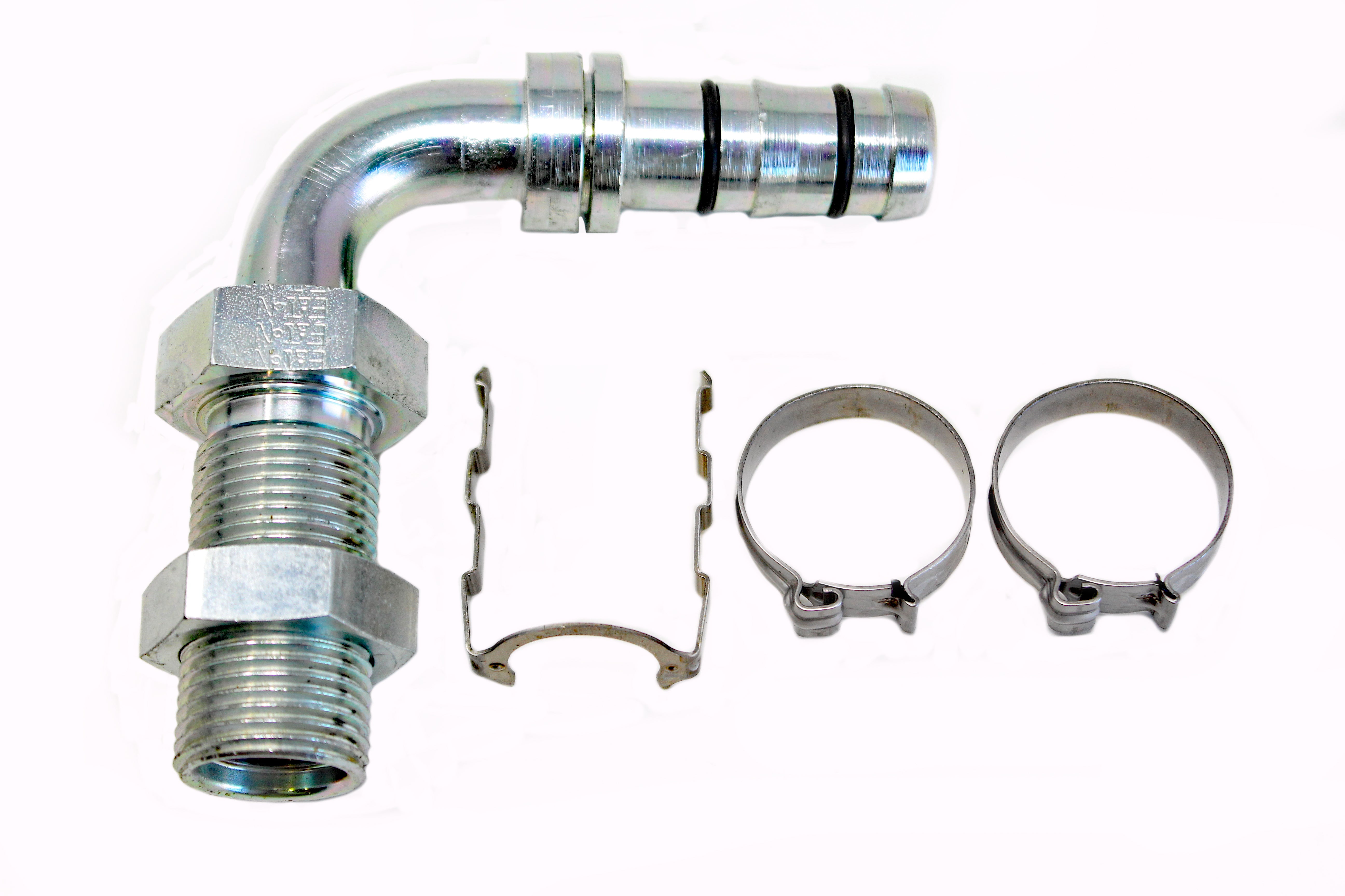 Automotive AC Hose Fitting EZ Clip #10 Male 90 Bulkhead 70R8071 | VMACSINC