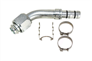 Automotive AC Hose Fitting EZ Clip #10 Female 45 Step to #12 Hose 70R82511
