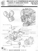 AC Compressor Mount Kit for Cummins "N" Series Engines 75R9670 - 4