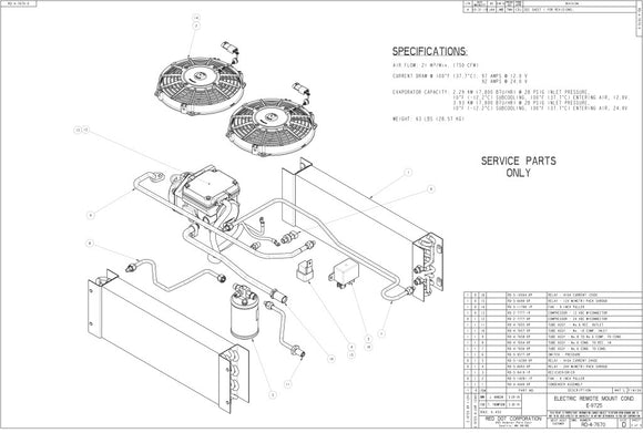 Red Dot AC Condenser Unit with Internal Compressor 24v E-9725-0-24P