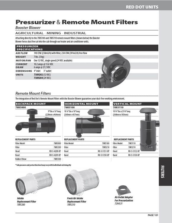 Blower Assembly 12V For Red Dot Booster Pressurizer Systems 73R9202 Ducting