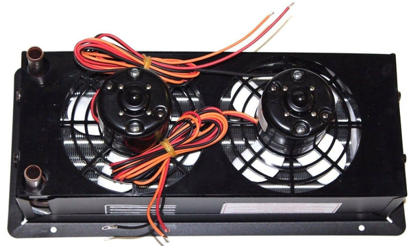 Red Dot Heater Unit 12v Double Fan with Rear Exit Connections R-255-10P - 2