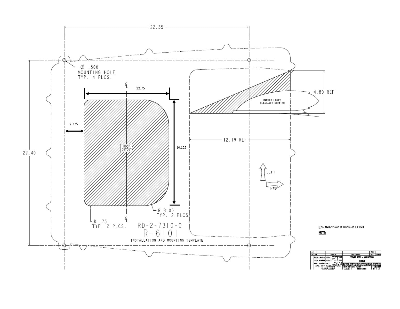 Red Dot AC Unit 12v Rooftop Mount R-6101-0P | VMACSINC
