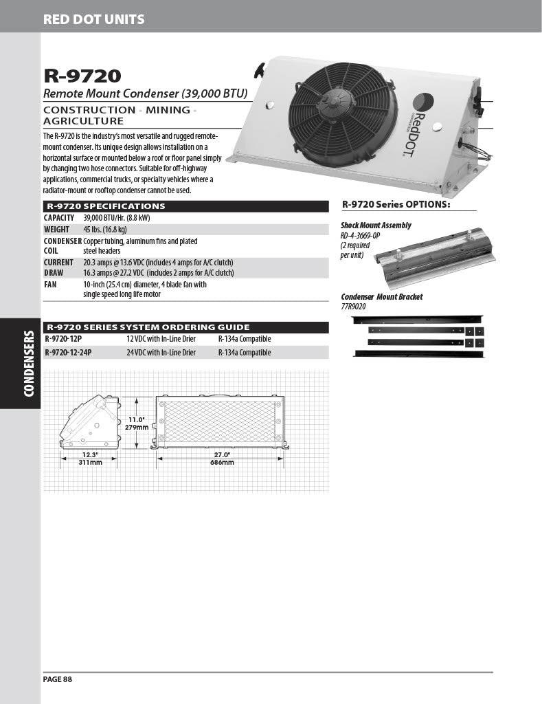 Red Dot Ac Condenser Unit 12V R-9720-12P
