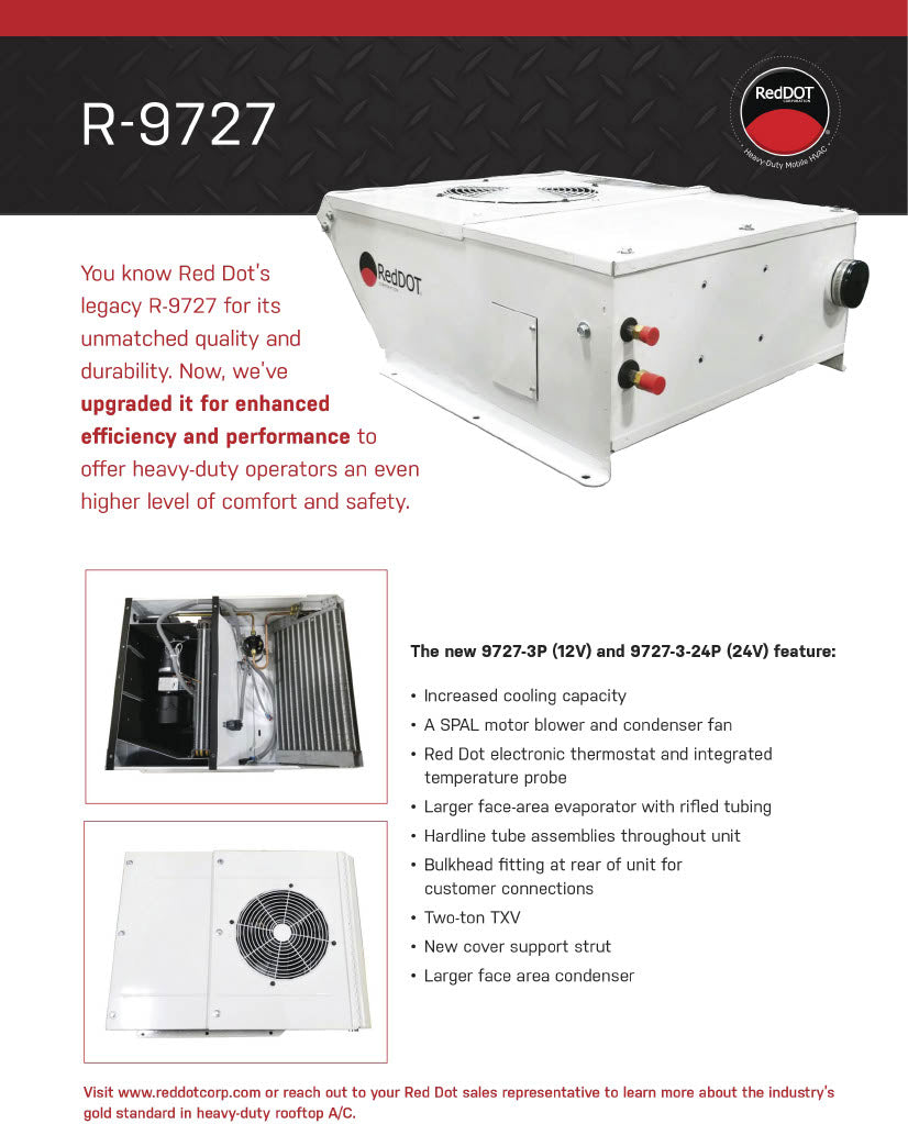 Red Dot Ac Unit 12V Rooftop Mount R-9727-3P A/C